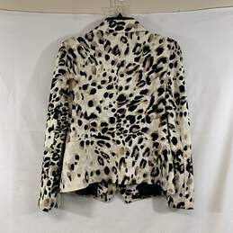 Women's Leopard Print Chico's Moto-Style Jacket, Sz. 0 alternative image