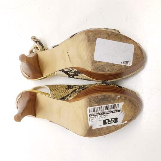 Michael Kors Women's Snake Leather Slingback Heels Size 7 image number 6