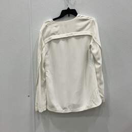 NWT Derek Lam Womens White Long Sleeve V-Neck Blouse Top Shirt Size 42 alternative image