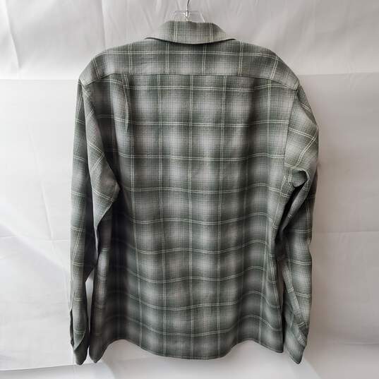 Pendleton Green & White Plaid Button Down Shirt Size M image number 2
