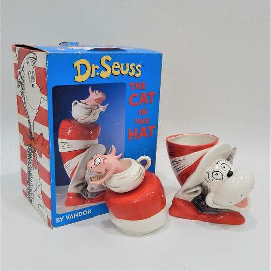 Vandor Dr. Seuss Limited Edition Cat In The Hat Ceramic Cookie Jar IOB image number 1
