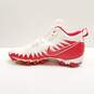Nike Alpha Menace Pro Mid Cleats White Red 9.5 image number 2