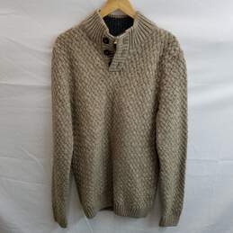 Mudo Collection Men's Light Brown Acrylic Sweater Size L