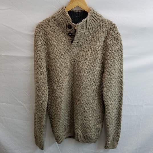 Mudo Collection Men's Light Brown Acrylic Sweater Size L image number 1