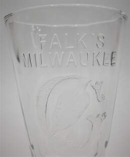 Falk's Milwaukee Falcon Embossed Beer Toast Glass IOB alternative image