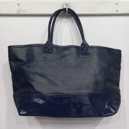 Tommy Hilfiger Women's Blue Leather Tote Bag alternative image