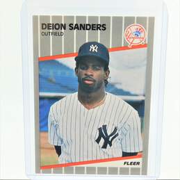 1989 Deion Sanders Fleer Update Rookie NY Yankees