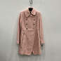 NWT Womens Pink Long Sleeve Side Pockets Double Breasted Peacoat Size S image number 1