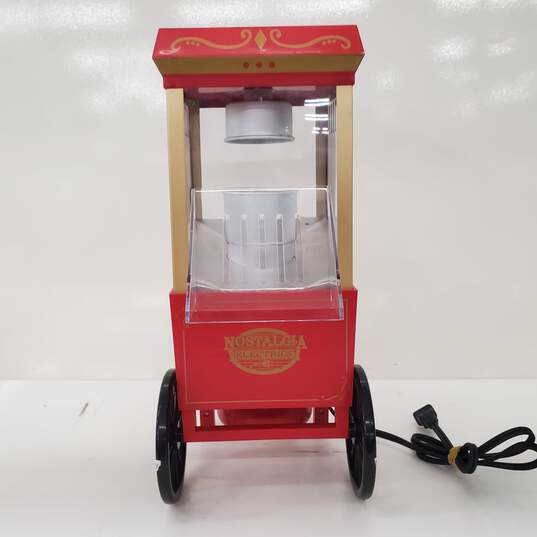 Nostalgia Electrics Old Fashioned Movie Time Popcorn Mini Cart OFP501 Popcorn Maker - Untested image number 3