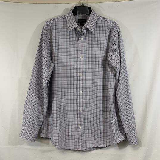 Men's Multicolor Tattersall Banana Republic Non-Iron Button-Up, Sz. L image number 1