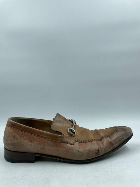 Authentic Gucci Horsebit Tan Loafers M 10 image number 1
