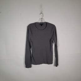 Mens Regular Fit Knitted Round Neck Long Sleeve Pullover T-Shirt Size XL