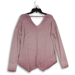 NWT Womens Lavender Long Sleeve V-Neck Pullover Sweatshirt Size XS alternative image