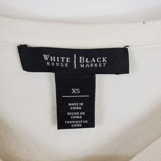 White House Black Market Women White Lace Top XS image number 3