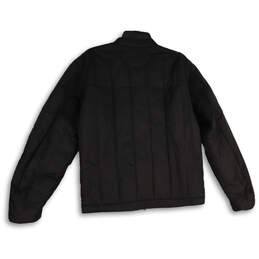 Womens Black Long Sleeve Welt Pocket Full-Zip Puffer Jacket Size Large alternative image