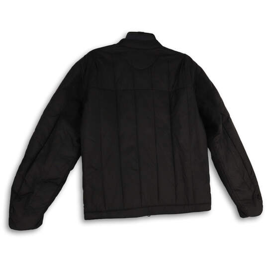 Womens Black Long Sleeve Welt Pocket Full-Zip Puffer Jacket Size Large image number 2