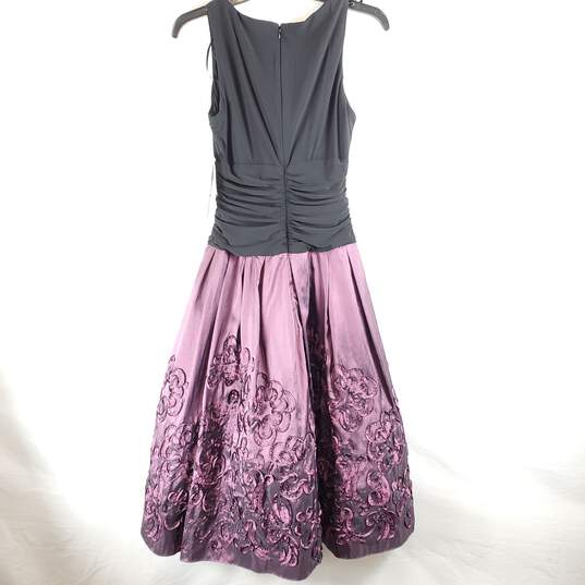 SL Fashions Women Purple Soutache Dress Sz 8 NWT image number 6