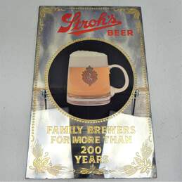 Vintage Original 12x19 Stroh's Beer Family Brewers 200 Years Mirror Sign