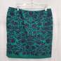 Boden WM's Cotton Blend Green & Blue Embroidered Skirt Size 12 US image number 2