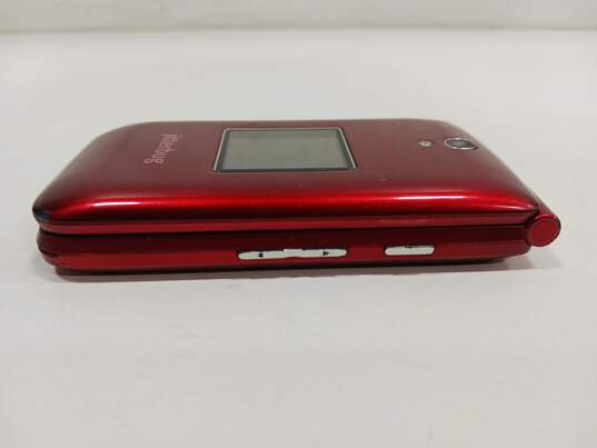 Alcatel Red Jitterbug Flip Cell Phone w/ Charger image number 6