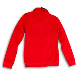 Mens Red 3-Stripes Warm-Up Long Sleeve Full-Zip Track Jacket Size Small alternative image