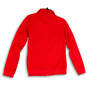 Mens Red 3-Stripes Warm-Up Long Sleeve Full-Zip Track Jacket Size Small image number 2