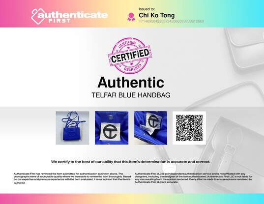 Telfar Blue Handbag image number 8
