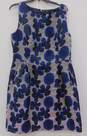 Tommy Hilfiger Women's Sleeveless Blue Patterned Dress Size 14 image number 1