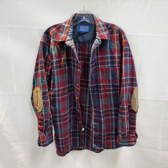 Pendleton Pure Wool Button Up Flannel Shirt Size L image number 1