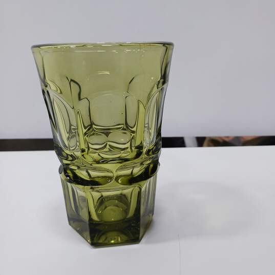 Vintage Bundle of 8 Assorted Green Glass Cups image number 5