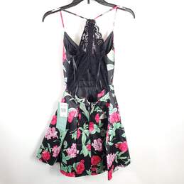 B Smart Women Black Floral Swing Retro Dress Sz 3 NWT alternative image