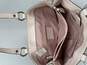 Womens Beige Monogram Inner Pockets Double Handle Strap Buckle Tote Bag image number 3