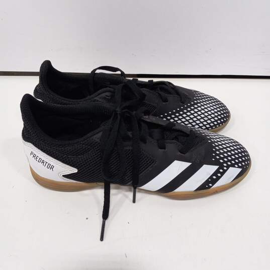 Adidas Women's Black Leather Indoor Soccer Shoes Size 6 image number 2