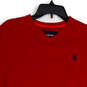 Womens Red V-Neck Short Sleeve Pullover T-Shirt Size X-Large image number 3
