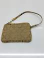 AUTHENTICATED Coach Signature Tan Snake Pattern Wristlet Wallet image number 2
