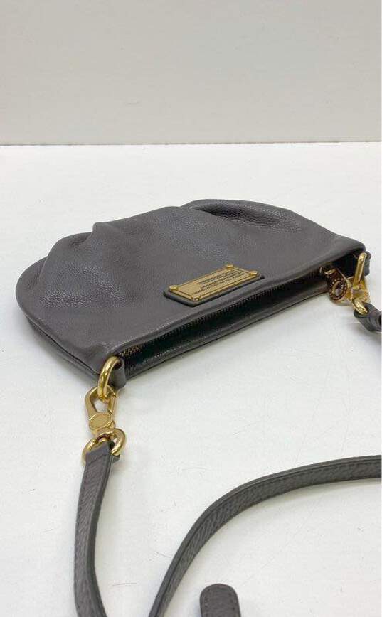 Marc by Marc Jacobs Leather Classic Q Percy Crossbody Grey image number 5