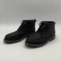 Mens Grantly A1617 Black Leather Moc Toe Lace Up Ankle Chukka Boots Sz 10.5 image number 4