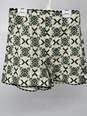 Womens Green Beige Geometric Embroidered Chino Shorts Size XS T-0528888-S image number 1