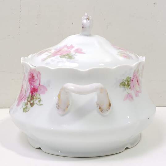 Vintage White Floral Bavarian Serving Pot image number 2