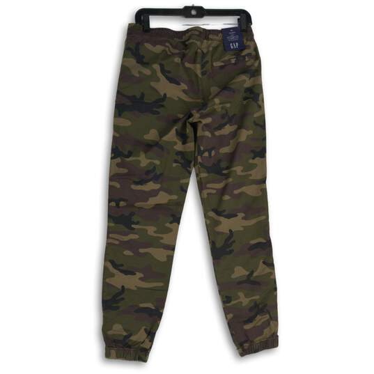 NWT Gap Mens Green Brown Camouflage Elastic Drawstring Waist Jogger Pants Sz XS image number 2