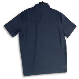 Mens Black Dri-Fit Spread Collar Short Sleeve Side Slit Polo Shirt Size XL alternative image