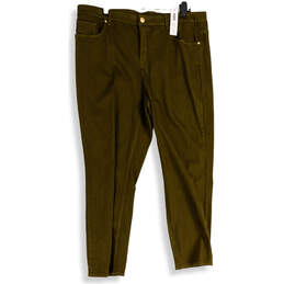 NWT Womens Green Denim 5-Pocket Design Skinny Leg Cropped Jeans Size 3