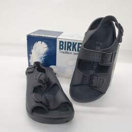 Vintage Birkenstock Nebraska Black Leather Sandals Unisex Size M6 | W8