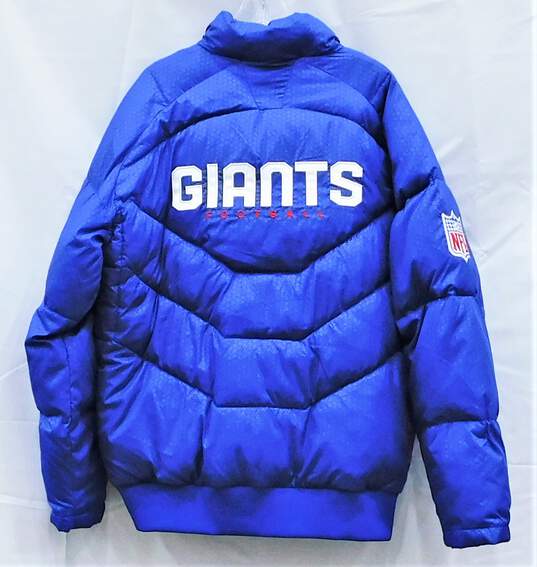 NFL Blue Red NY Giants Puffer Jacket Womens SZ M image number 3