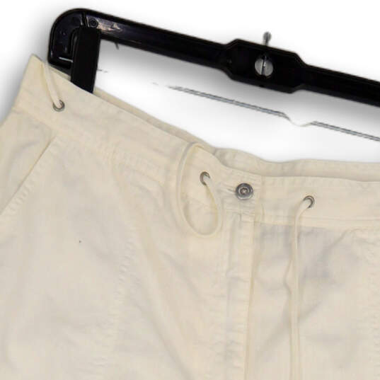 NWT Womens White Drawstring Slash Pocket Pull-On Chino Short Size 14 image number 3