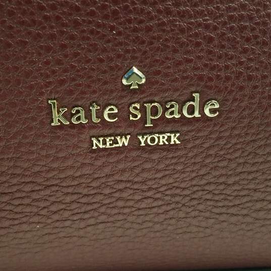 Kate Spade Purple Pebbled Leather Handbag image number 2