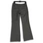 Womens Gray Flat Front Slash Pocket Bootcut Leg Dress Pants Size 4 image number 2