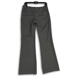 Womens Gray Flat Front Slash Pocket Bootcut Leg Dress Pants Size 4 alternative image