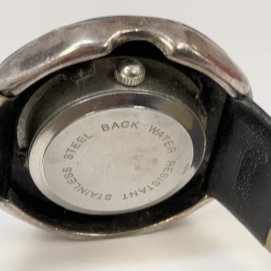 Designer Silpada Sterling Silver Round Dial Hammered Analog Wristwatch image number 4