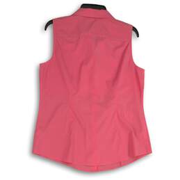 NWT Talbots Womens Pink Spread Collar Sleeveless Button-Up Shirt Size 10 alternative image